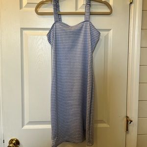 Blue Gingham Mini Dress